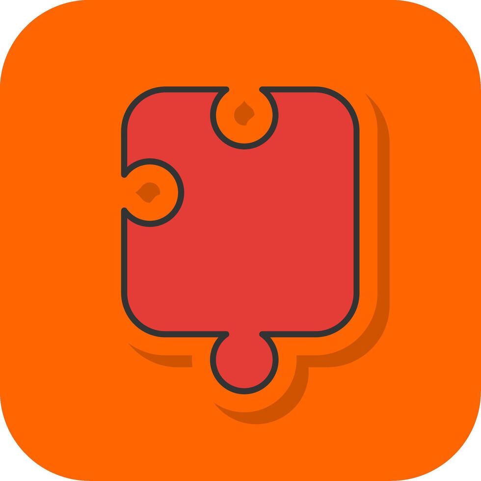 kontursåg fylld orange bakgrund ikon vektor