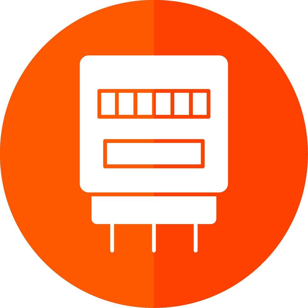 elektrisk disken glyf röd cirkel ikon vektor