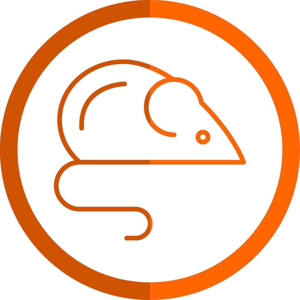 Ratte Linie Orange Kreis Symbol vektor