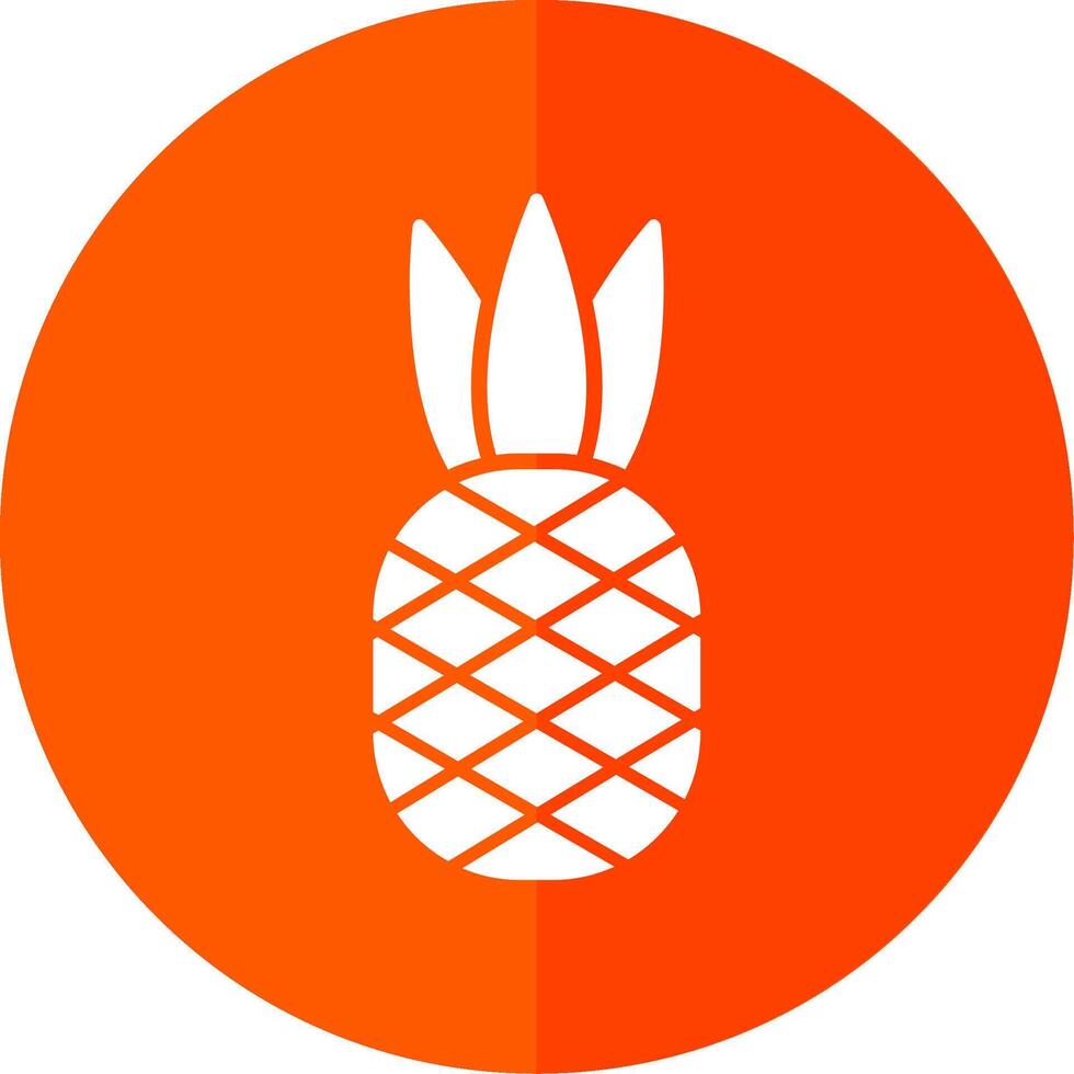 Ananas Glyphe rot Kreis Symbol vektor