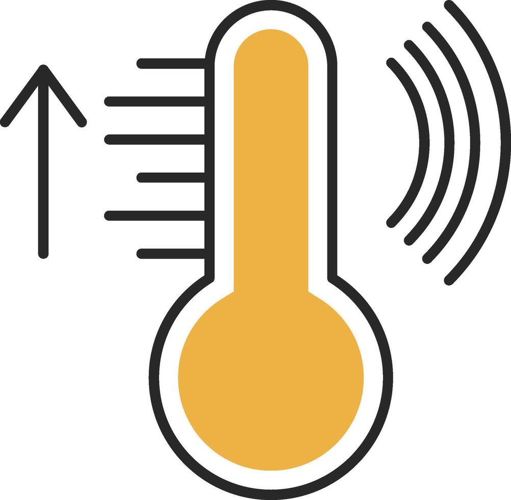 smart temperatur flådd fylld ikon vektor