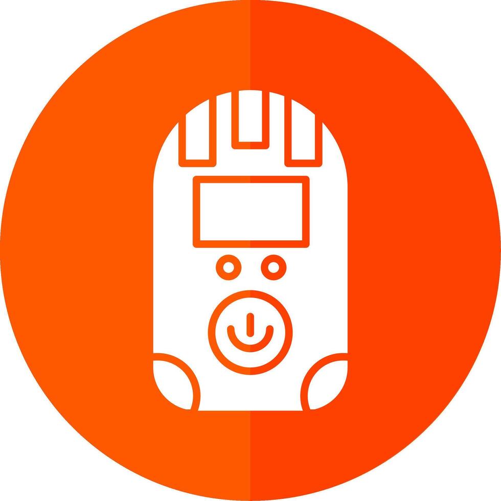 Dosimeter Glyphe rot Kreis Symbol vektor