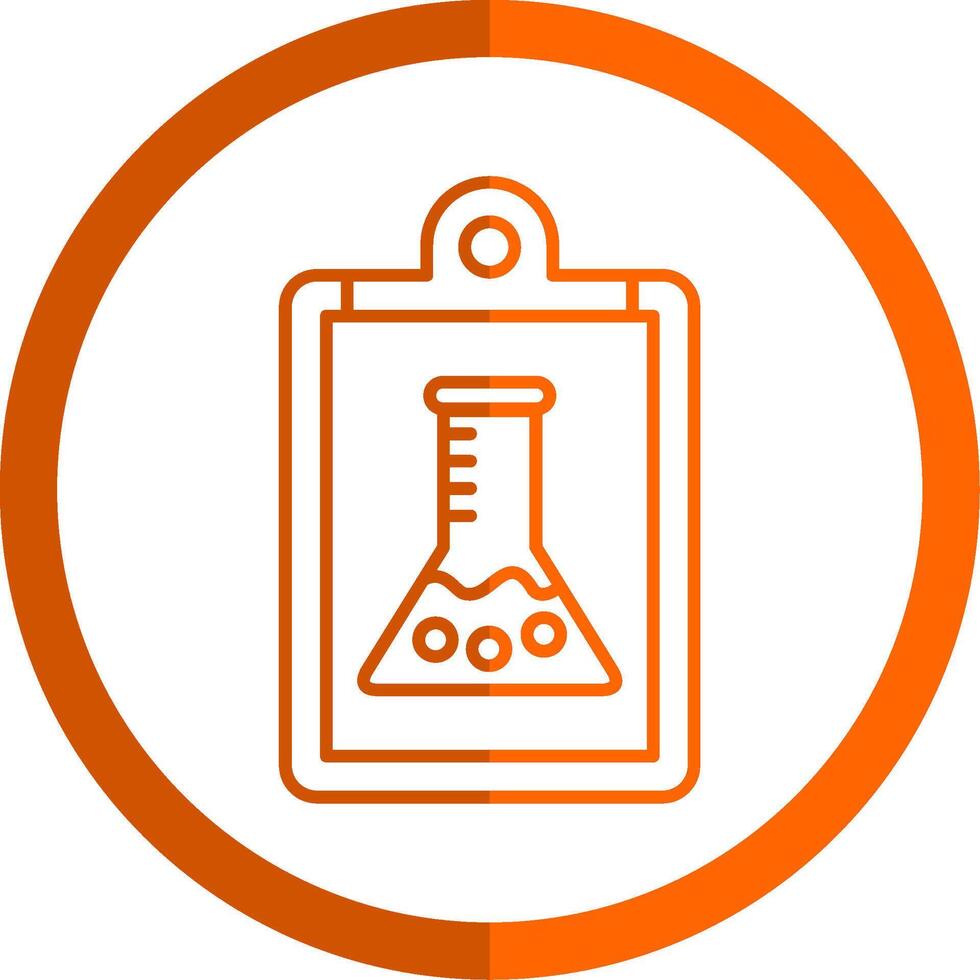 Rapportera linje orange cirkel ikon vektor