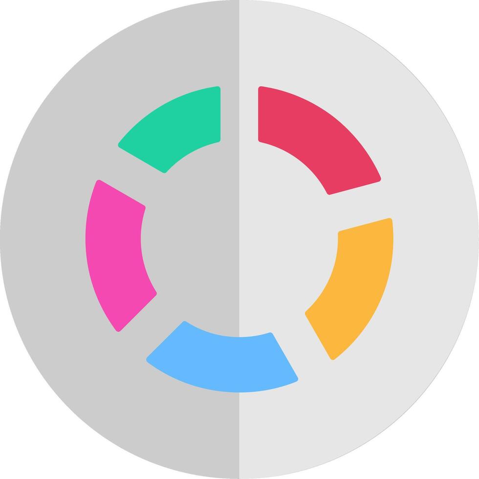 Kuchen Diagramm eben Rahmen Symbol vektor