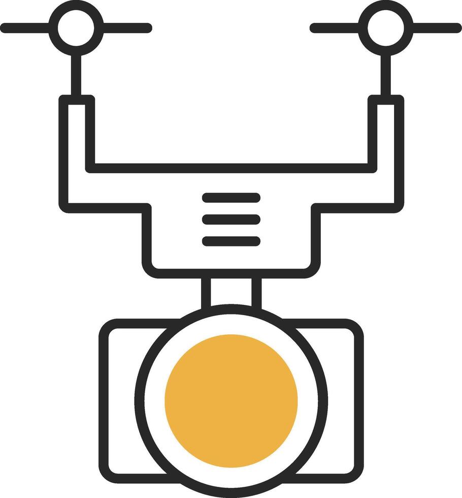 Kamera Drohne gehäutet gefüllt Symbol vektor