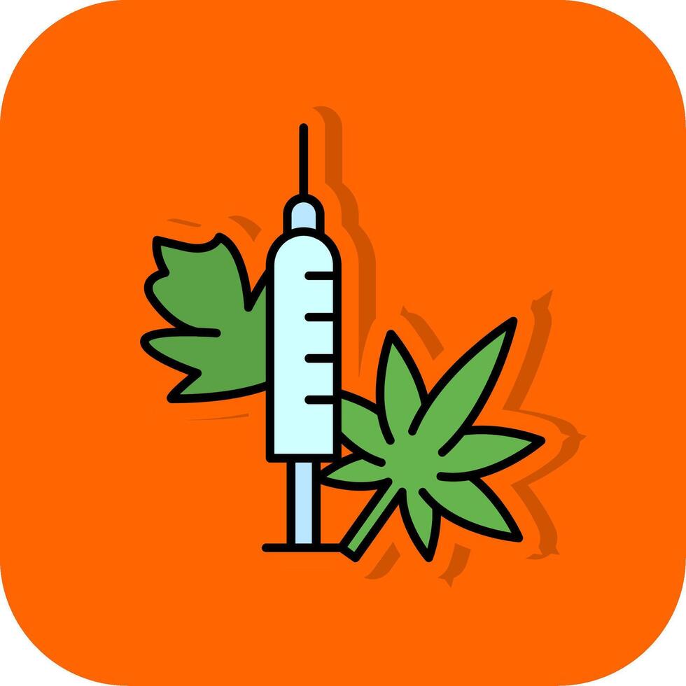 medicin fylld orange bakgrund ikon vektor
