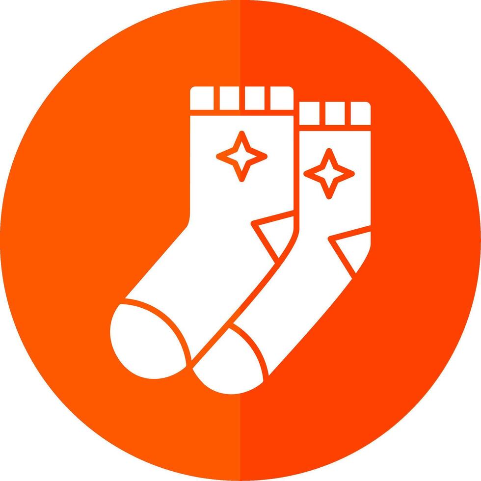 Socken Glyphe rot Kreis Symbol vektor