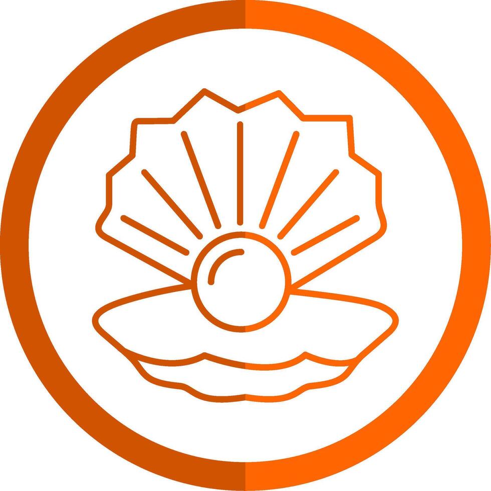 Schale Linie Orange Kreis Symbol vektor