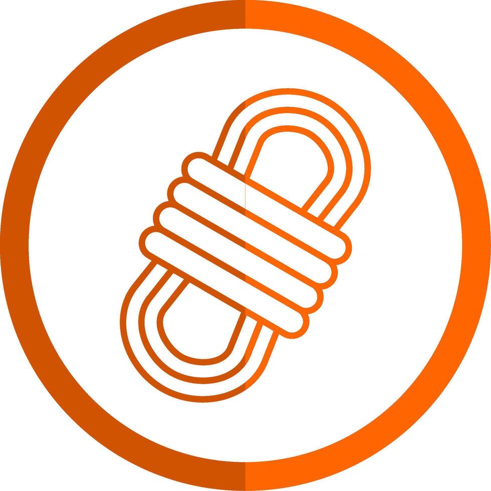 Seil Linie Orange Kreis Symbol vektor