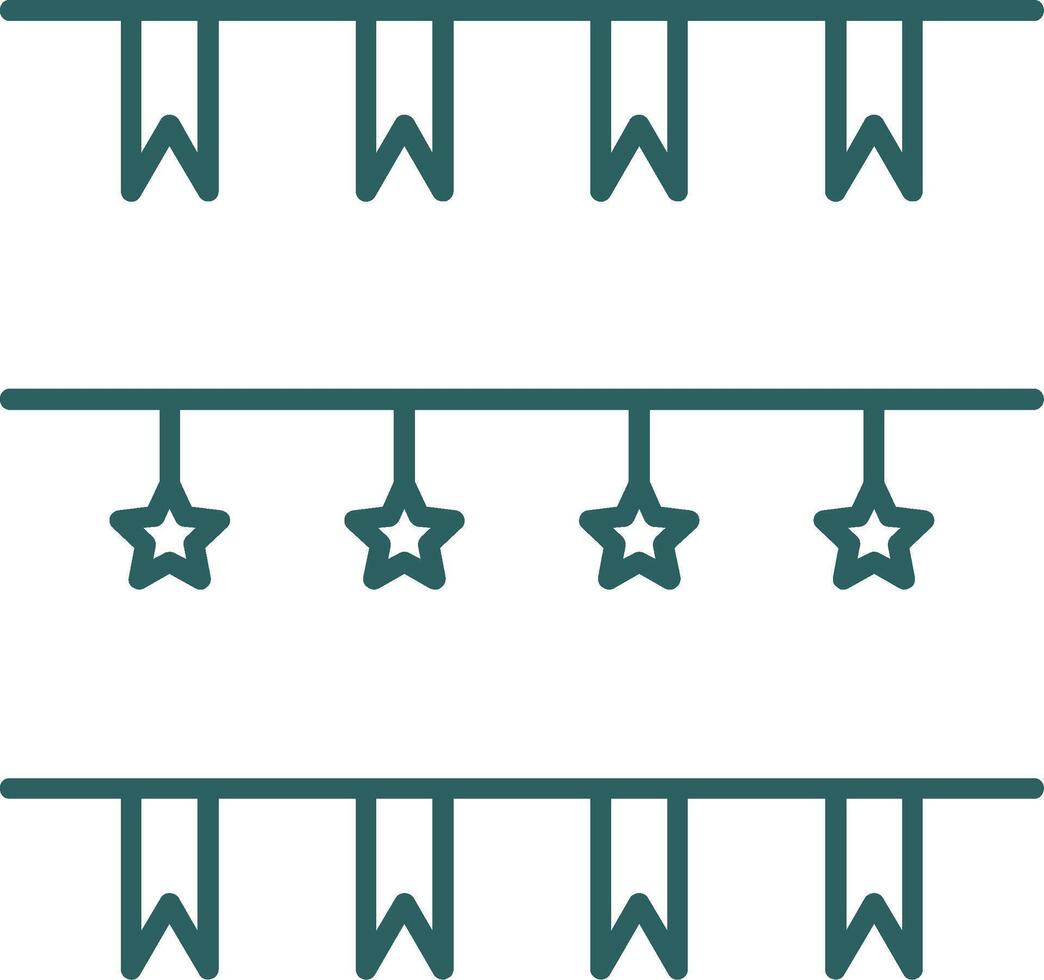 Girlande Linie Gradient runden Ecke Symbol vektor