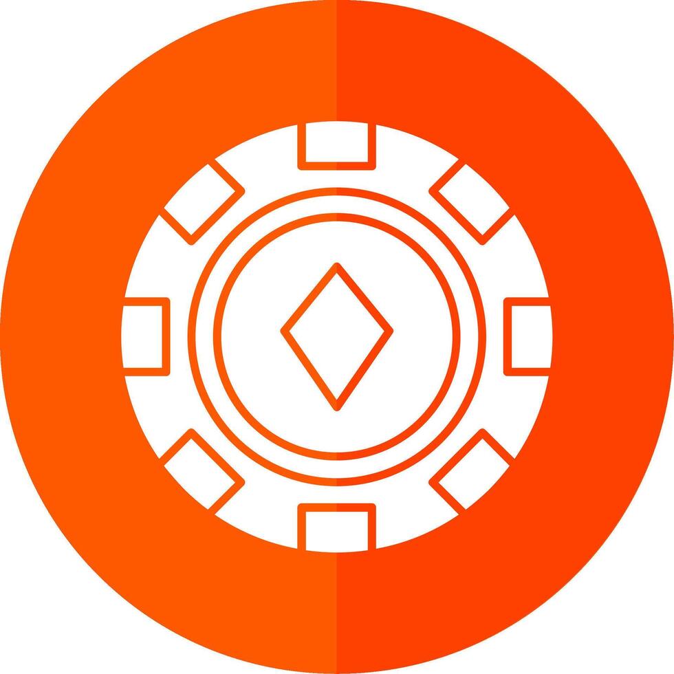 Poker Chip Glyphe rot Kreis Symbol vektor