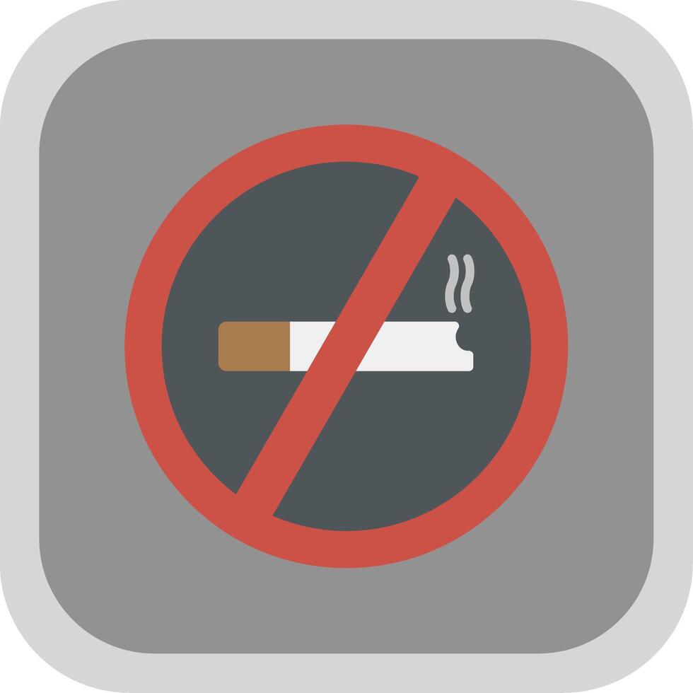 Nein Rauchen eben runden Ecke Symbol vektor