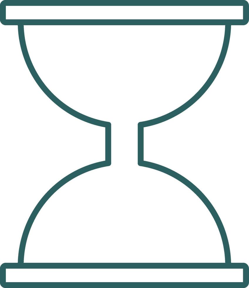 Sanduhr Linie Gradient runden Ecke Symbol vektor