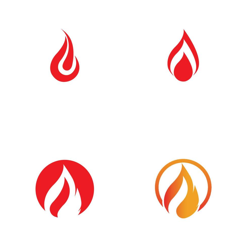 Feuer mit Flammenlogovektorikonenillustration vektor