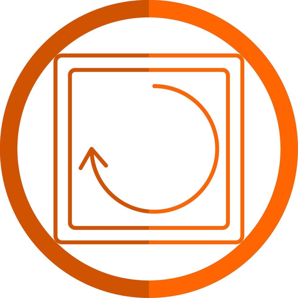 drehen Linie Orange Kreis Symbol vektor