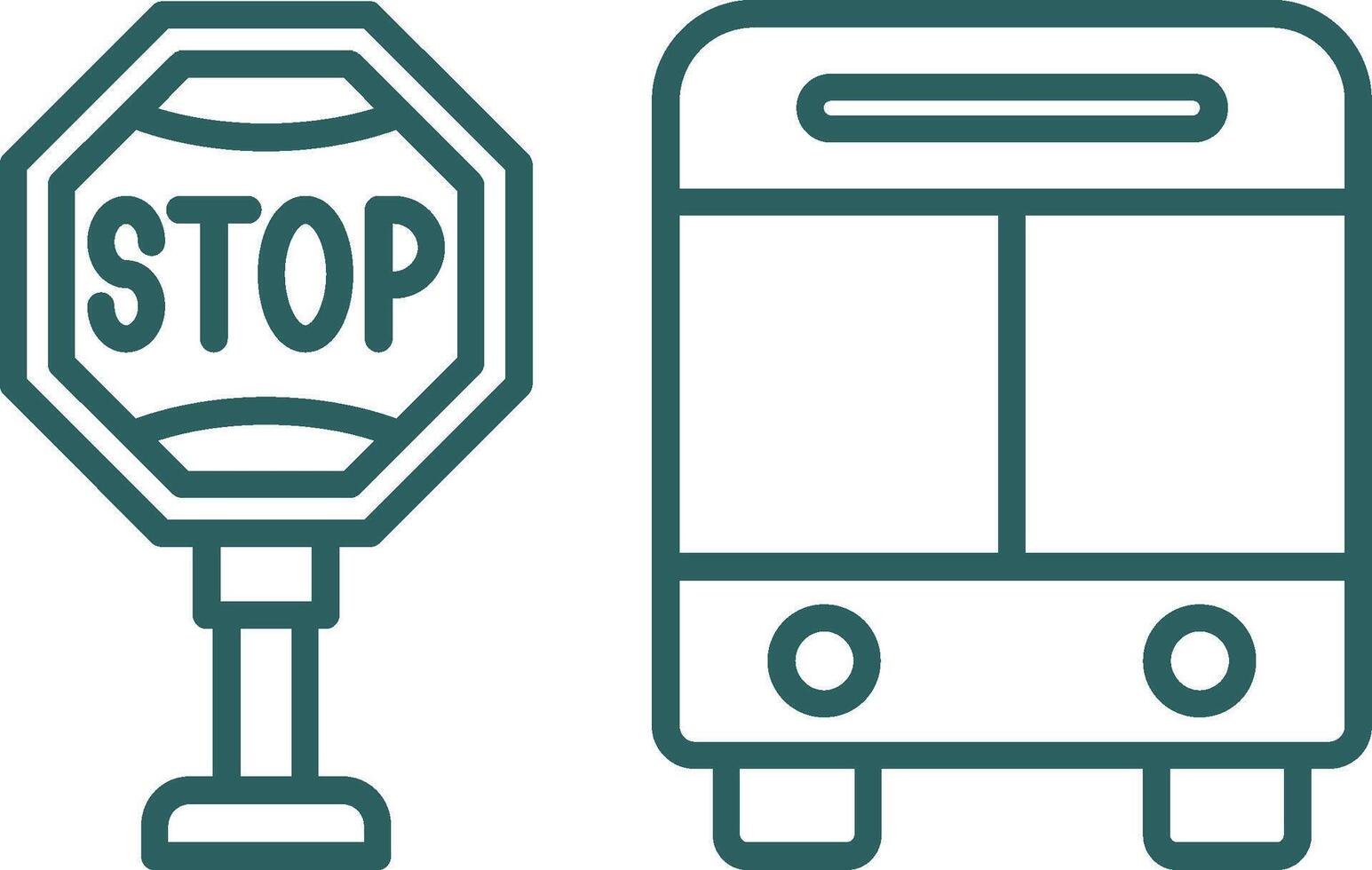 Bus halt Linie Gradient runden Ecke Symbol vektor