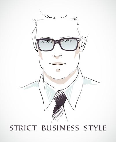 Mode Geschäftsmann Porträt vektor
