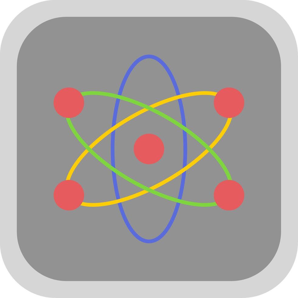 Atom eben runden Ecke Symbol vektor