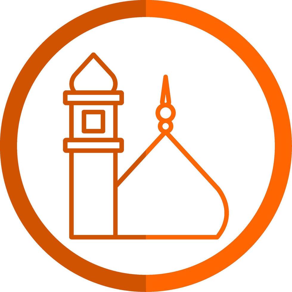 Medina Sherif Linie Orange Kreis Symbol vektor