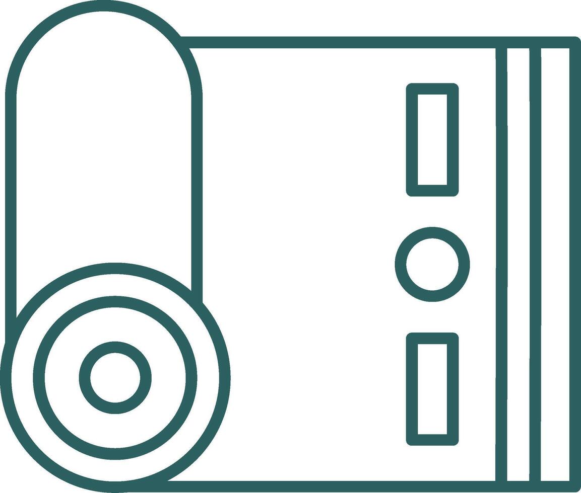 Stoff Linie Gradient runden Ecke Symbol vektor