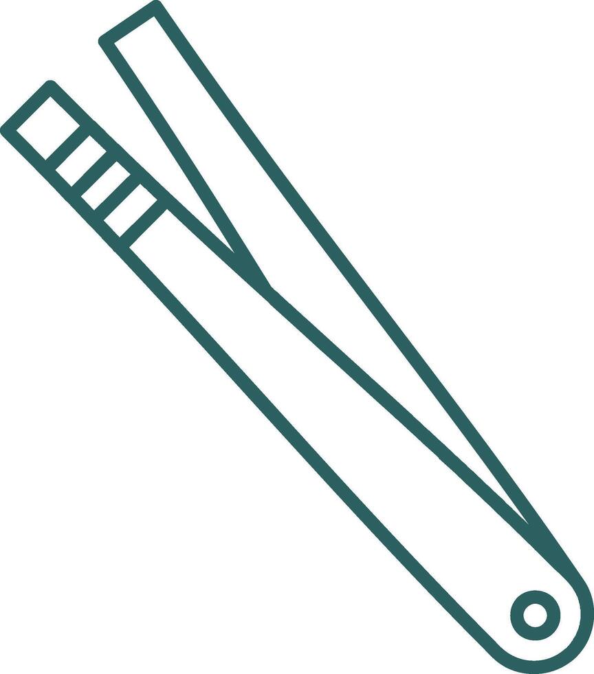 Pinzette Linie Gradient runden Ecke Symbol vektor