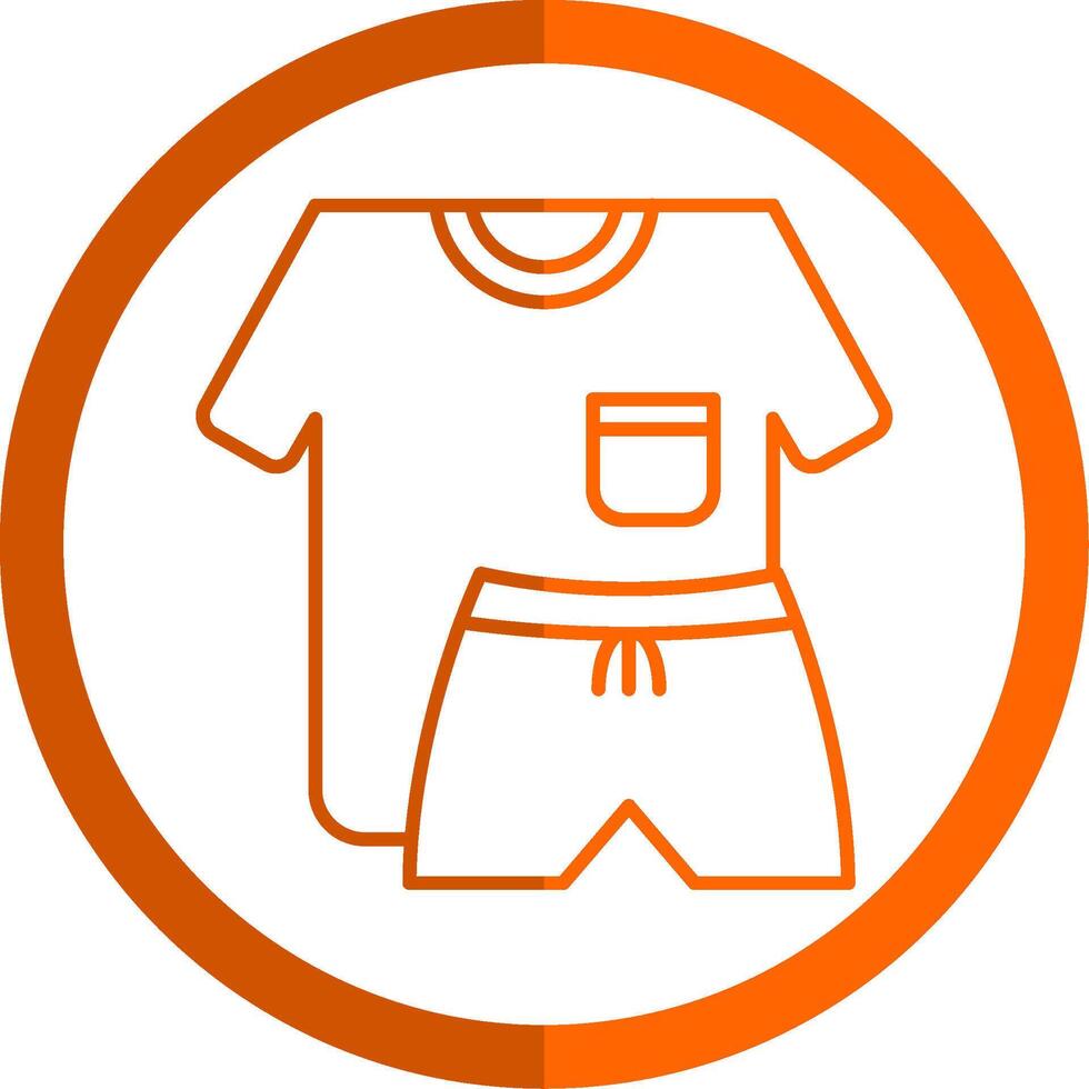 Sport tragen Linie Orange Kreis Symbol vektor