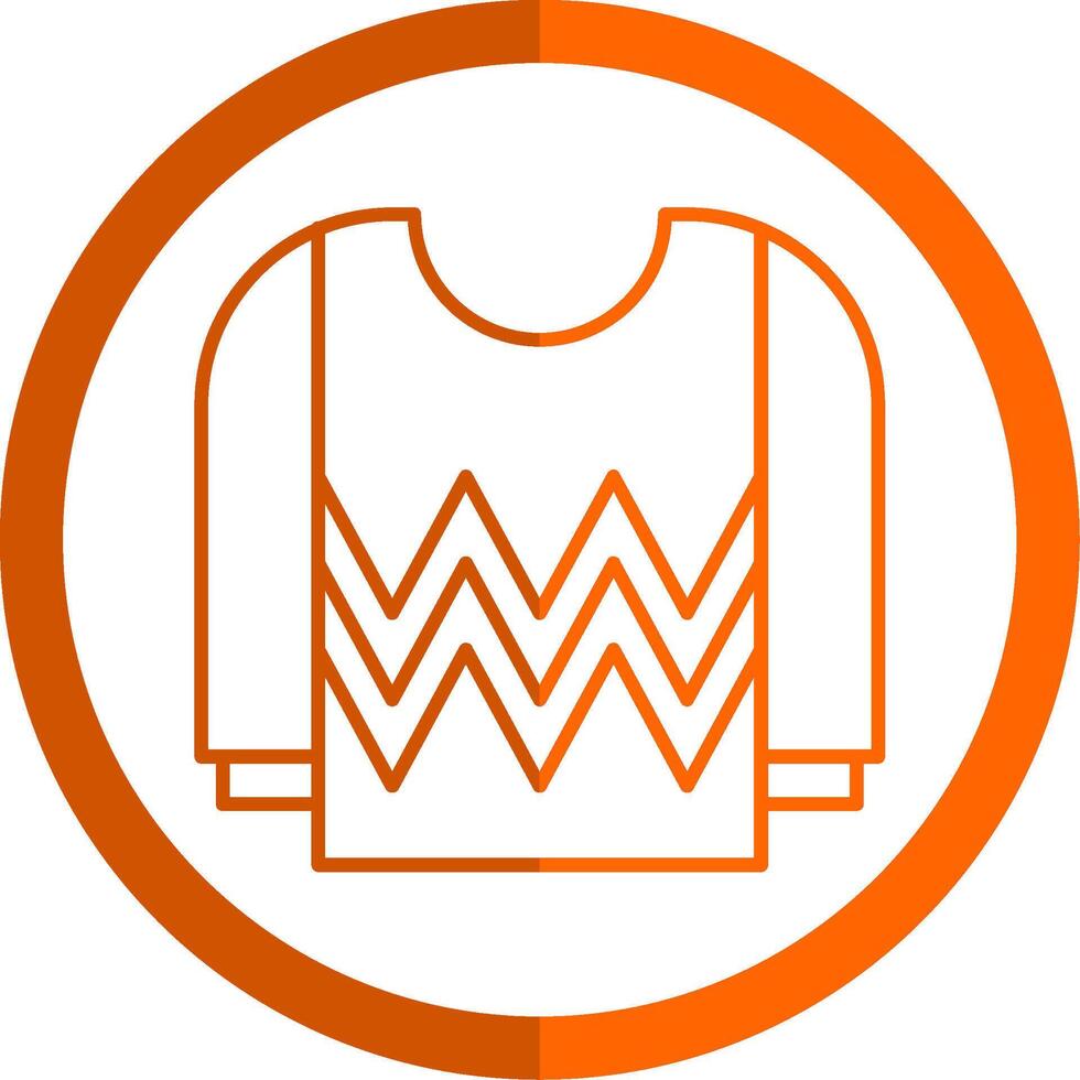 Jersey Linie Orange Kreis Symbol vektor