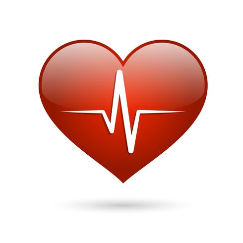 Symbol för hjärtfrekvens vektor