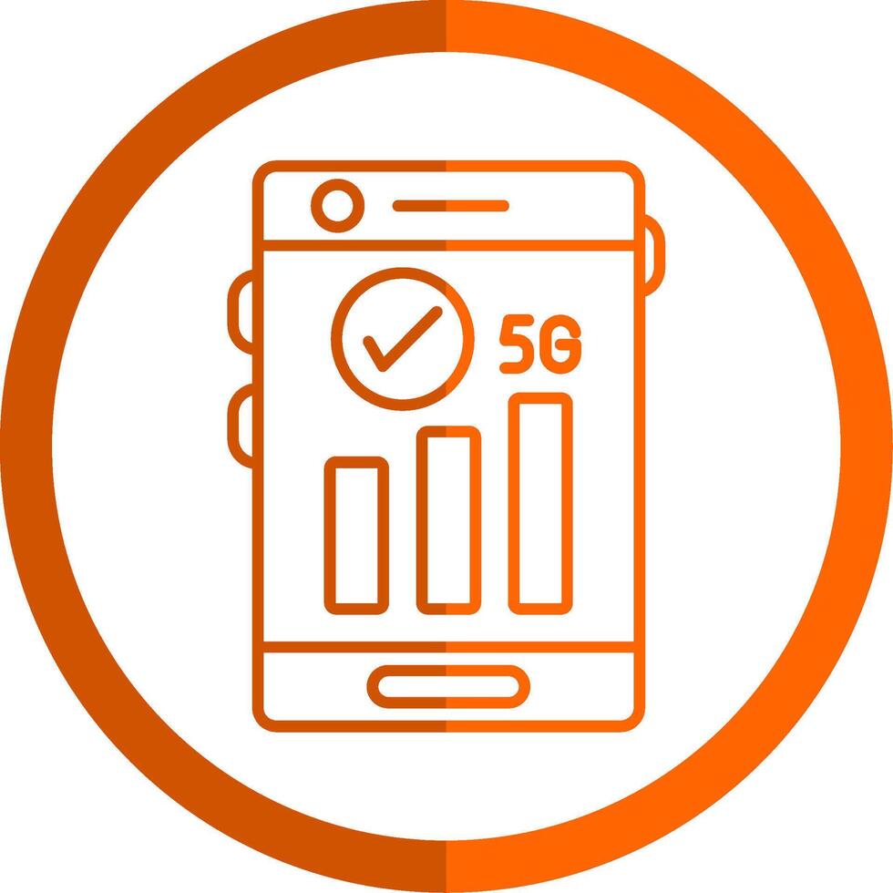 gut Signal Linie Orange Kreis Symbol vektor