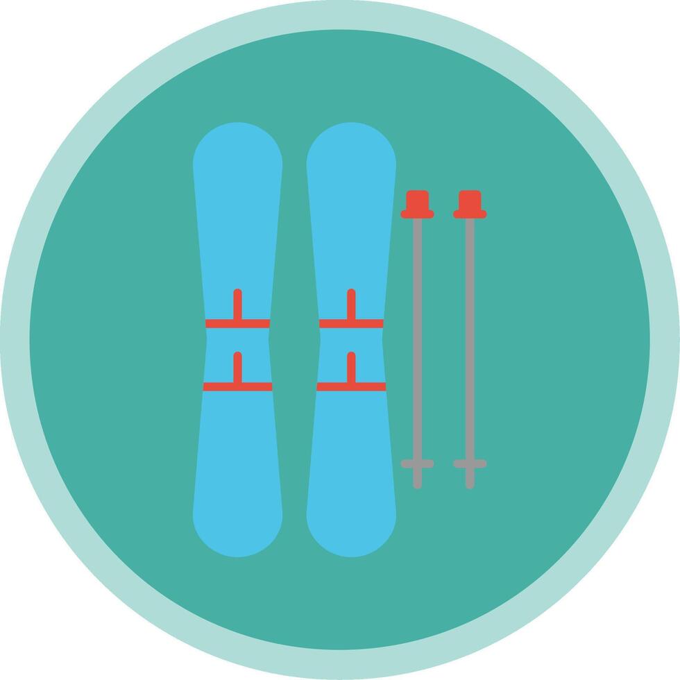 Ski eben multi Kreis Symbol vektor