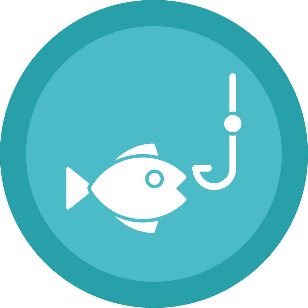 fiske glyf mång cirkel ikon vektor