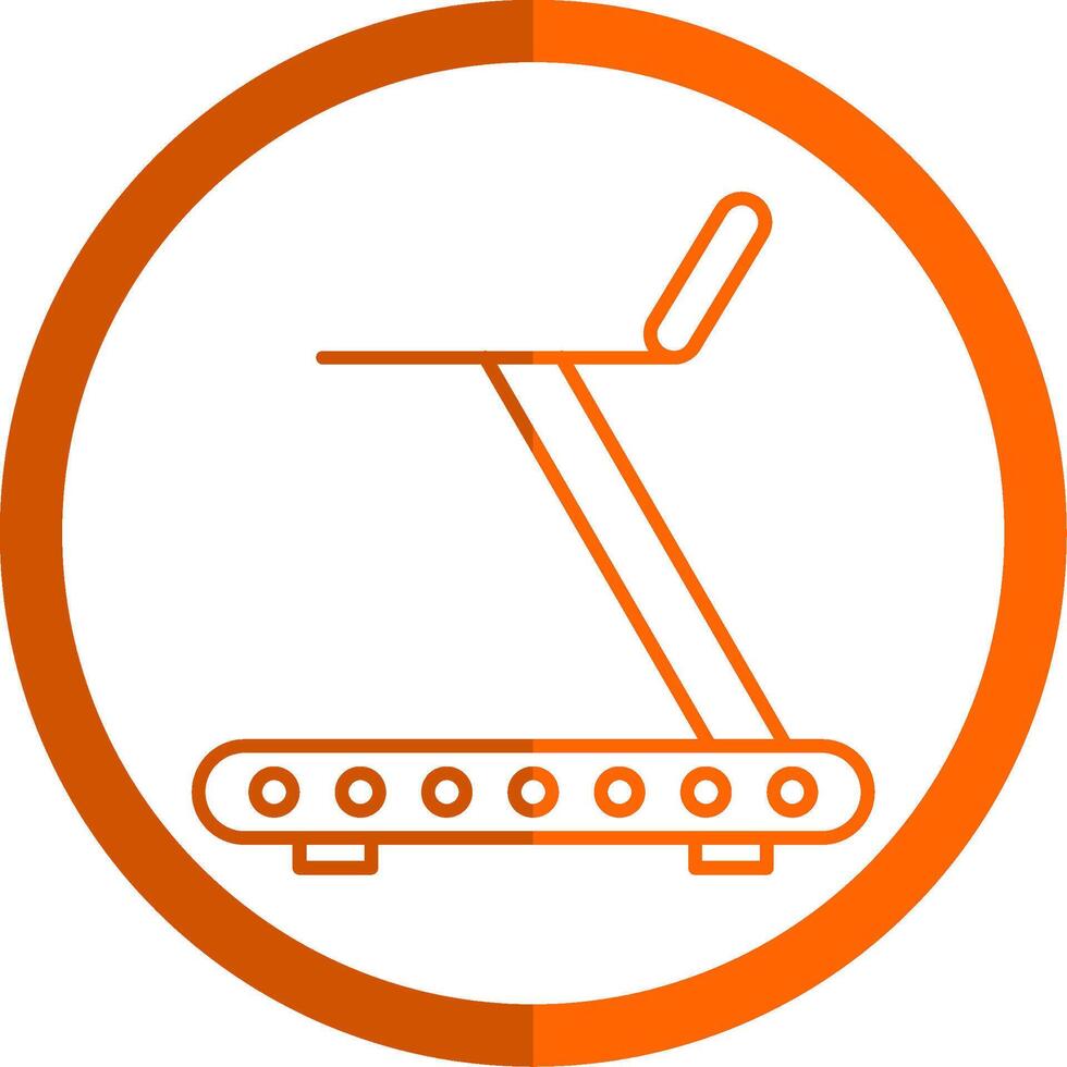 Laufband Linie Orange Kreis Symbol vektor