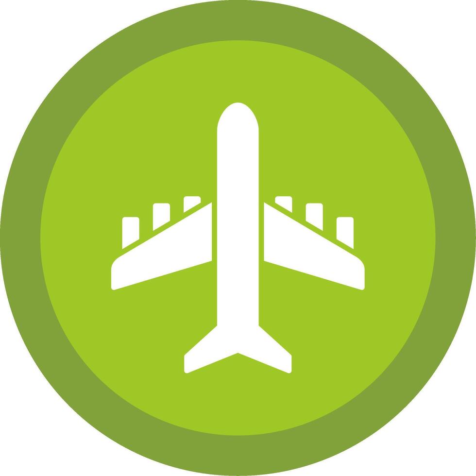 Flugzeug Glyphe multi Kreis Symbol vektor