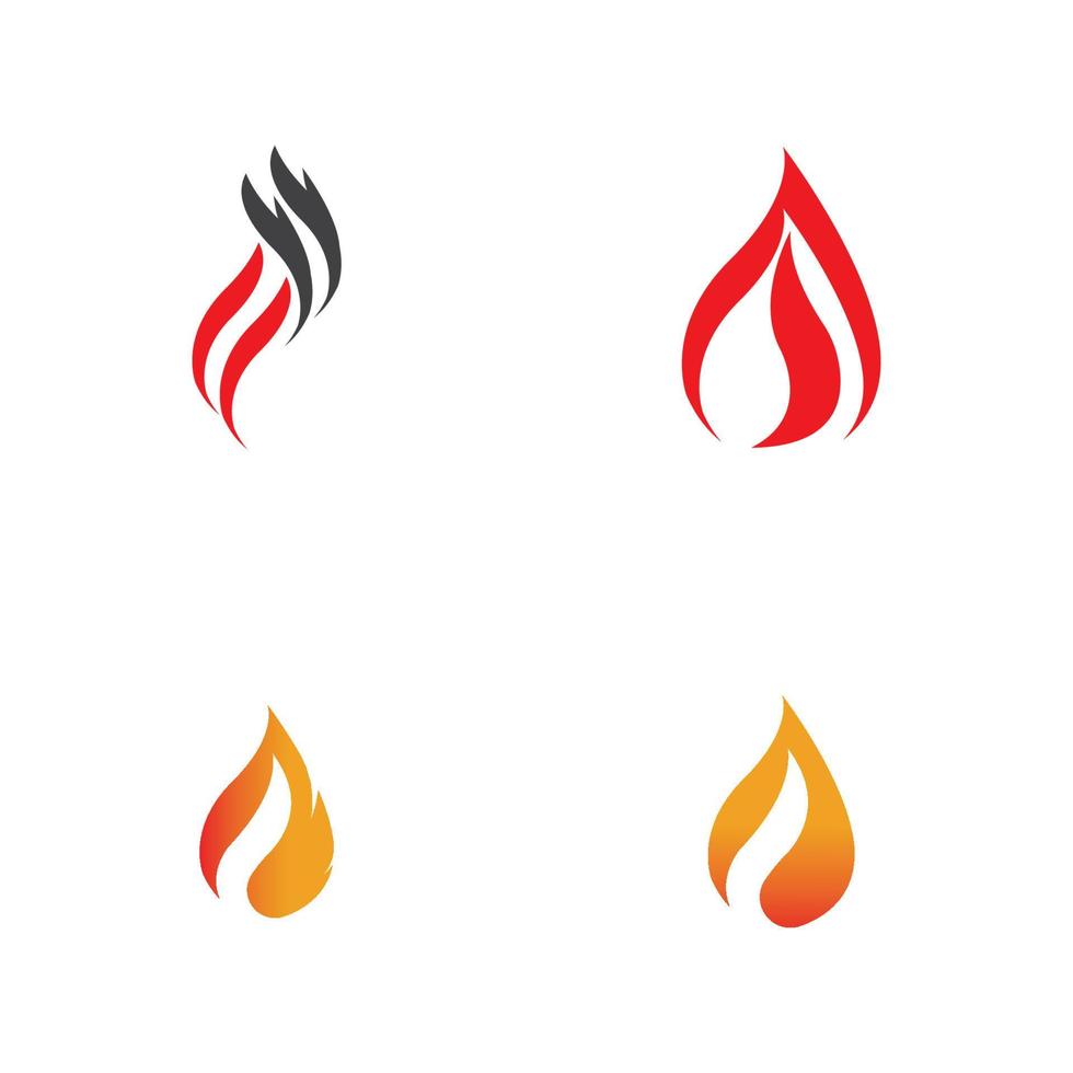 Feuer mit Flammenlogovektorikonenillustration vektor