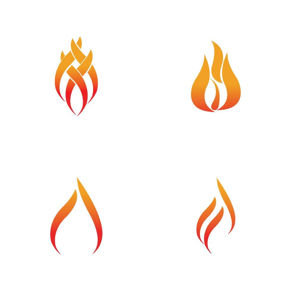 Feuer mit Flammenlogovektorikonenillustration vektor