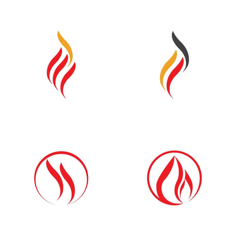 Feuer mit Flammenlogovektorikonenillustration vektor