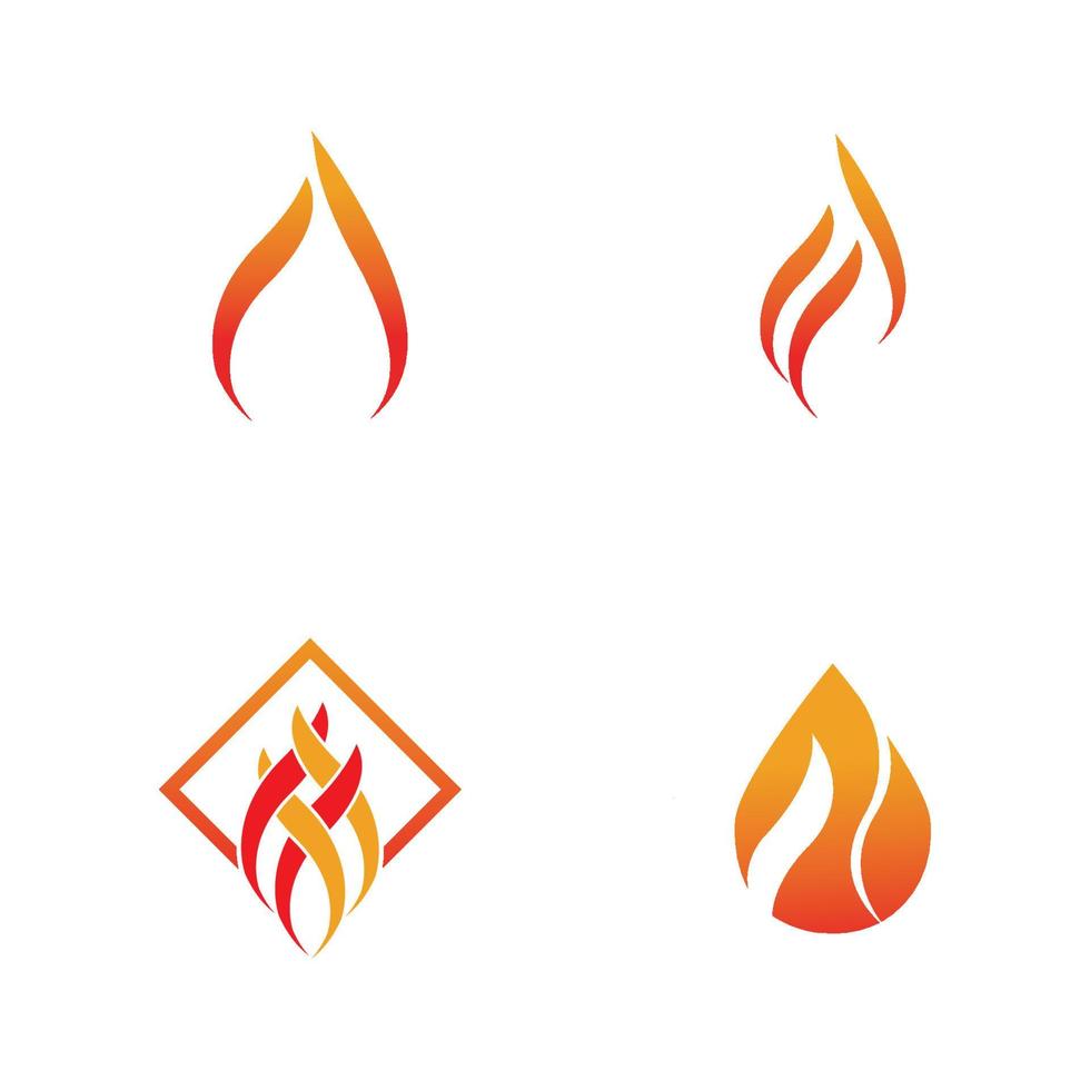 Feuer mit Flammenlogovektorikonenillustration vektor