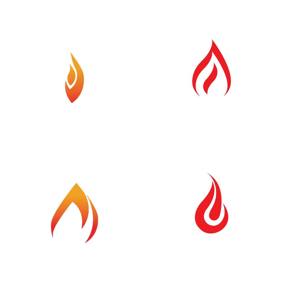 Feuer mit Flammenlogovektorikonenillustration vektor