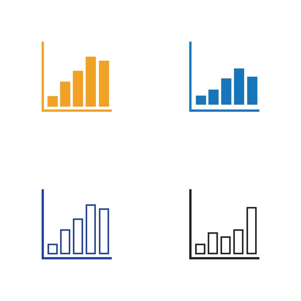 växande graf ikon vektor illustration formgivningsmall