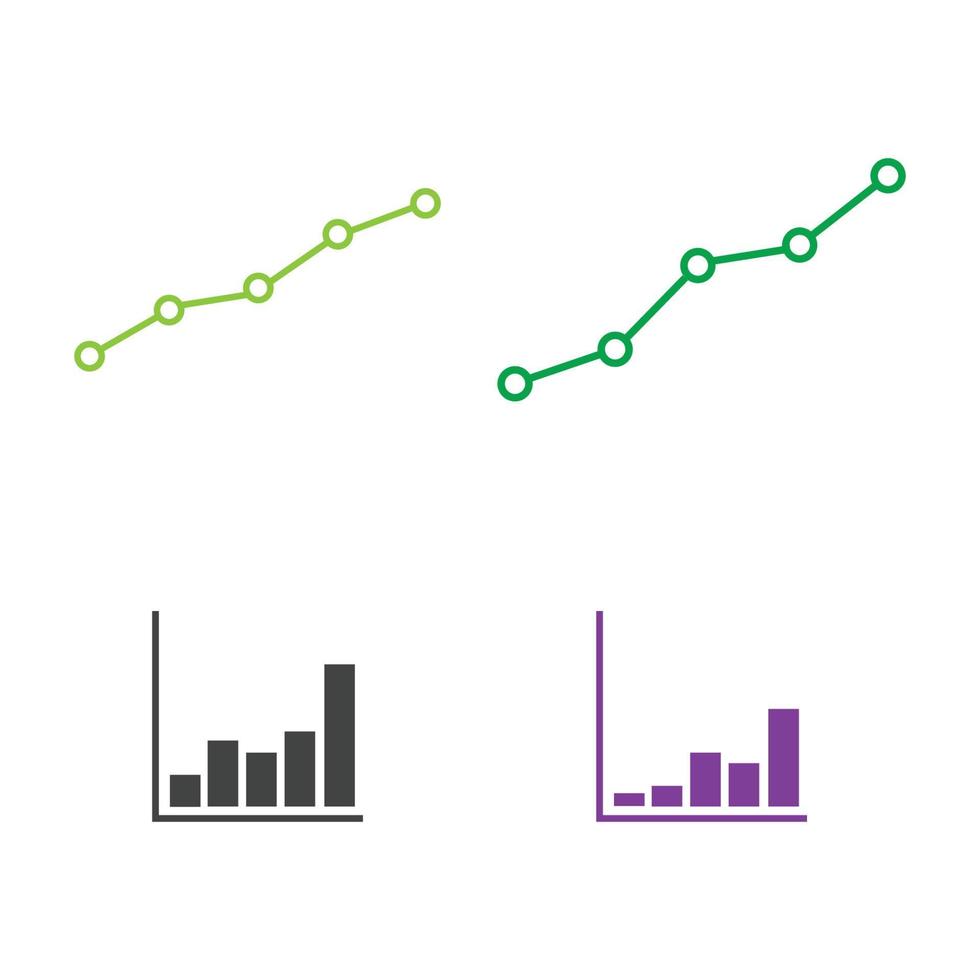 växande graf ikon vektor illustration formgivningsmall