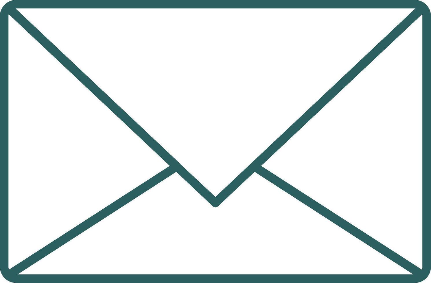 Email Linie Gradient runden Ecke Symbol vektor