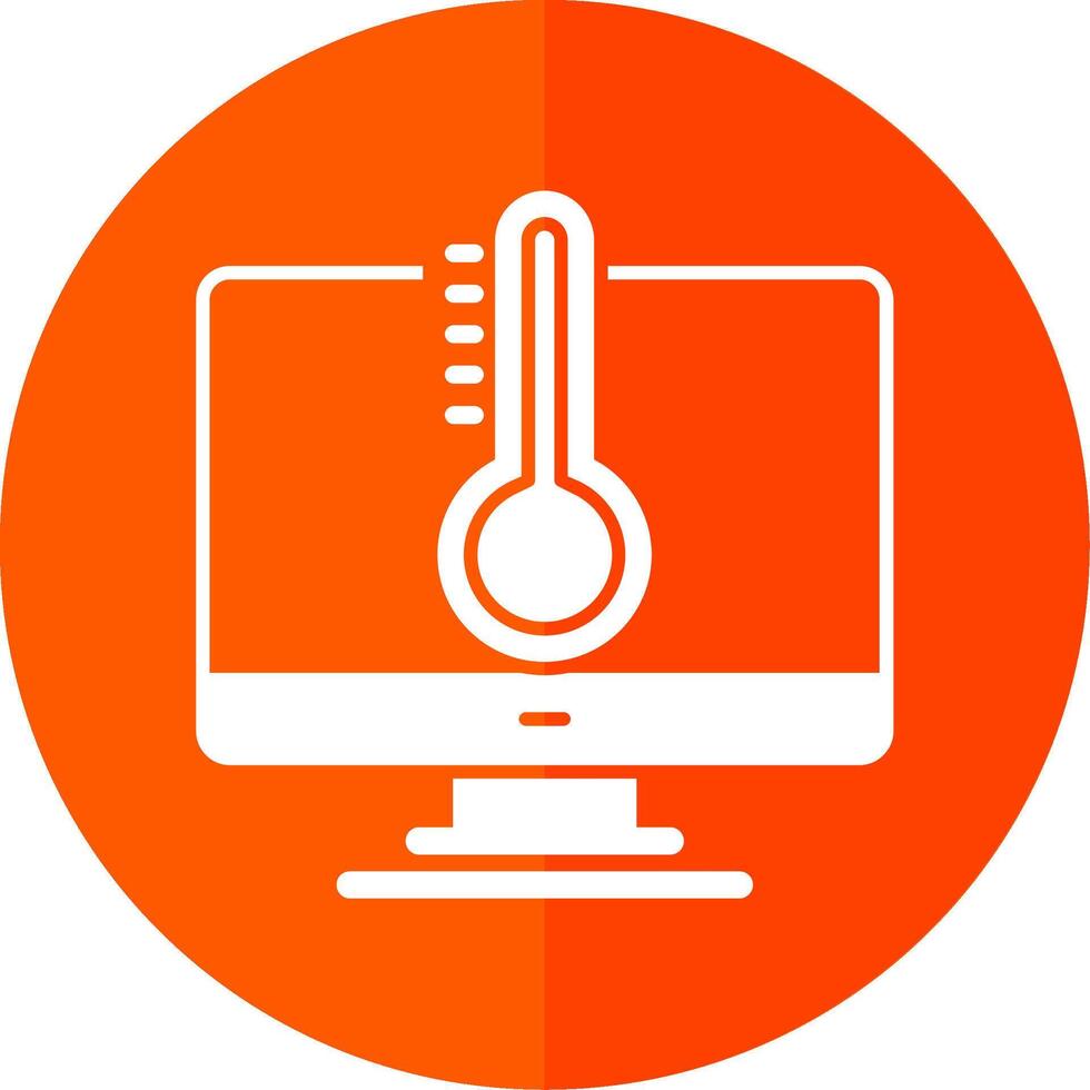 Temperatur Glyphe rot Kreis Symbol vektor