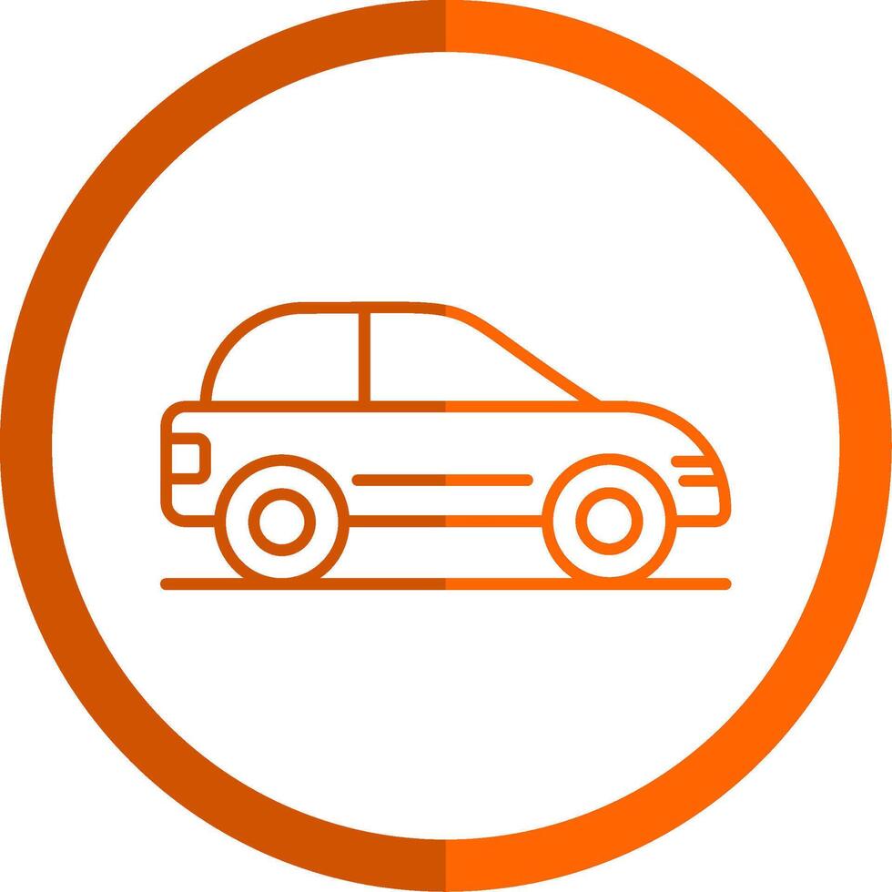 Auto Linie Orange Kreis Symbol vektor