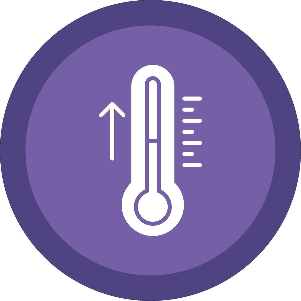 termometer glyf mång cirkel ikon vektor