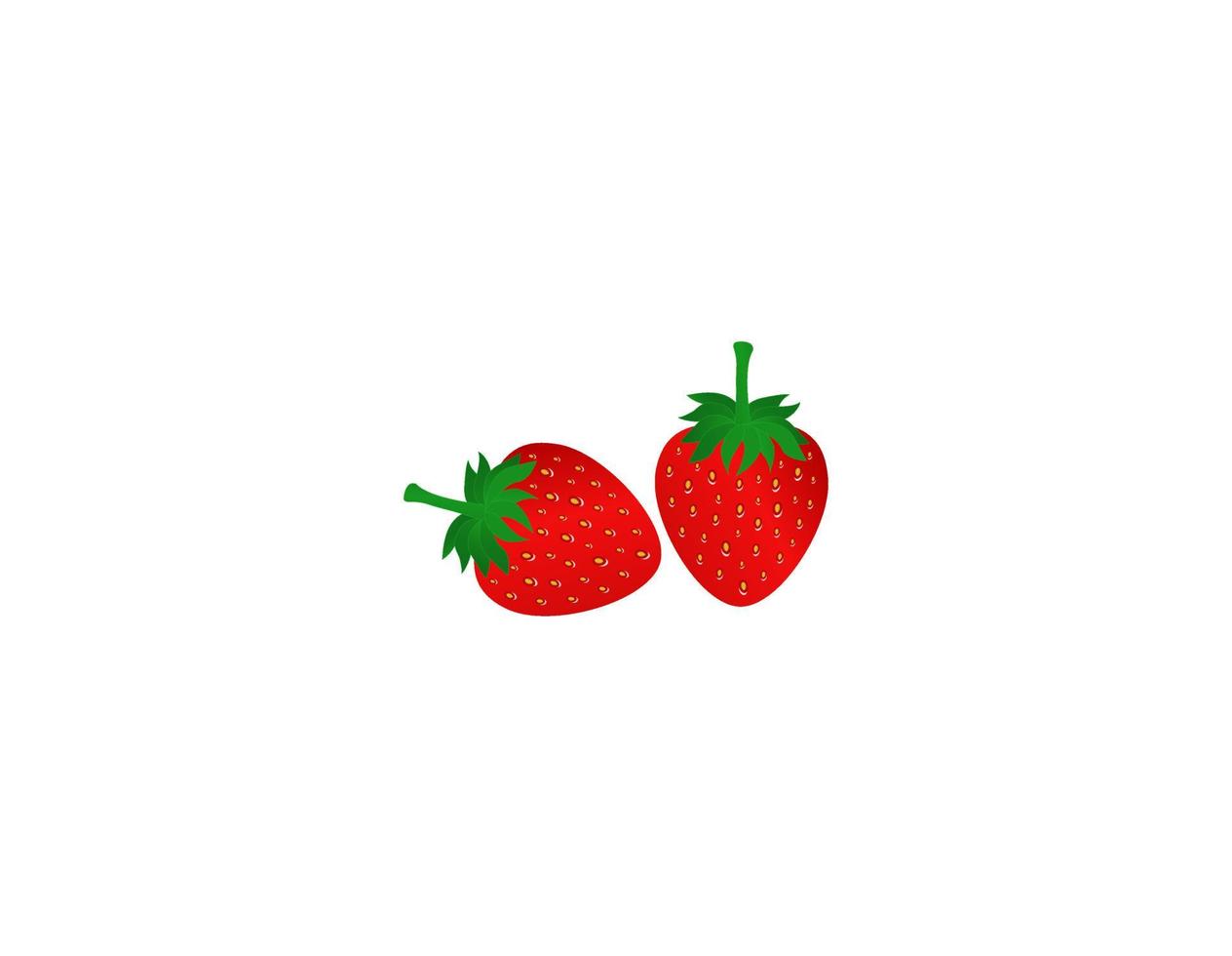 vektor isolerade jordgubbe på vit bakgrund. trädgård jordgubbsfrukt eller jordgubbar platt färgikon. färsk gård ekologisk bär som används för tidningar, affisch, webbsidor. realistisk söt frukt.