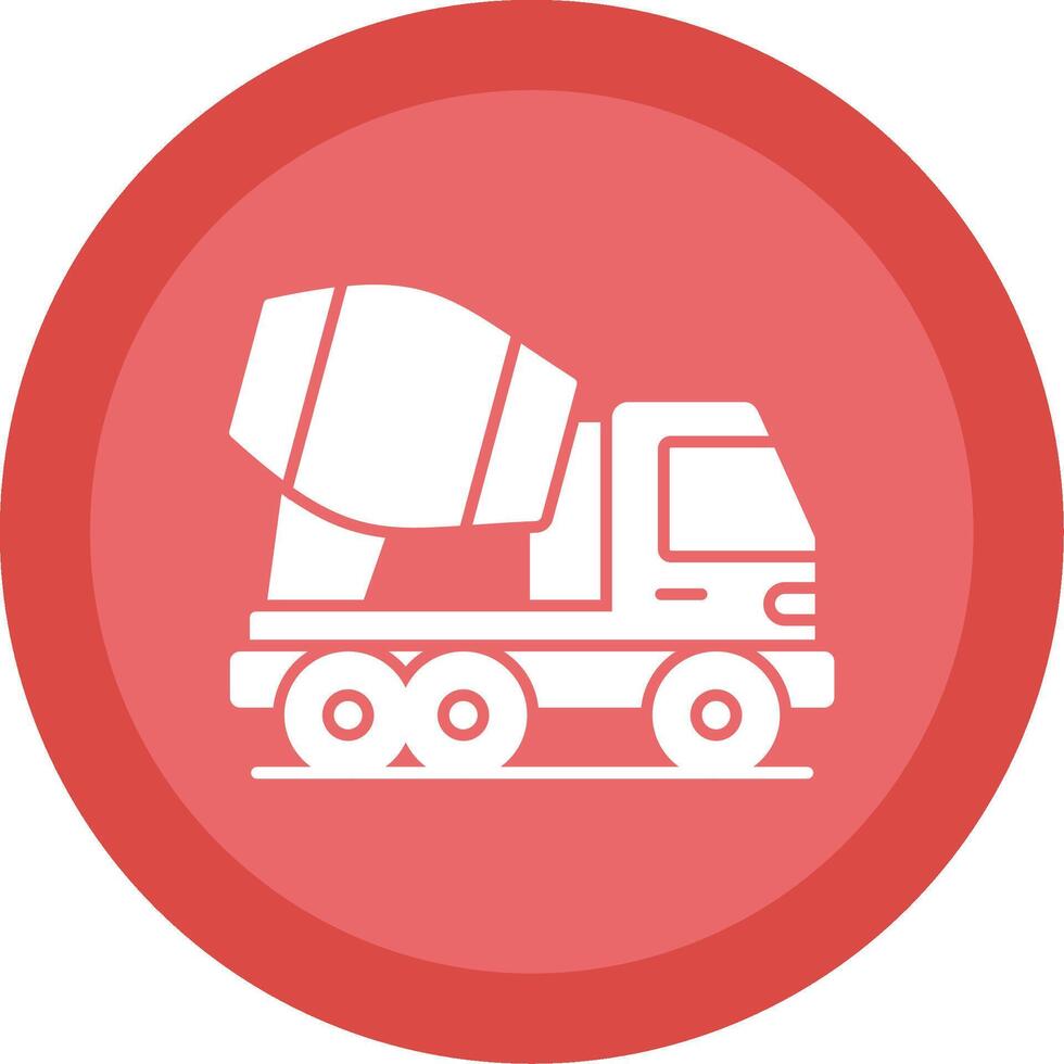 Beton Rührgerät LKW Glyphe multi Kreis Symbol vektor