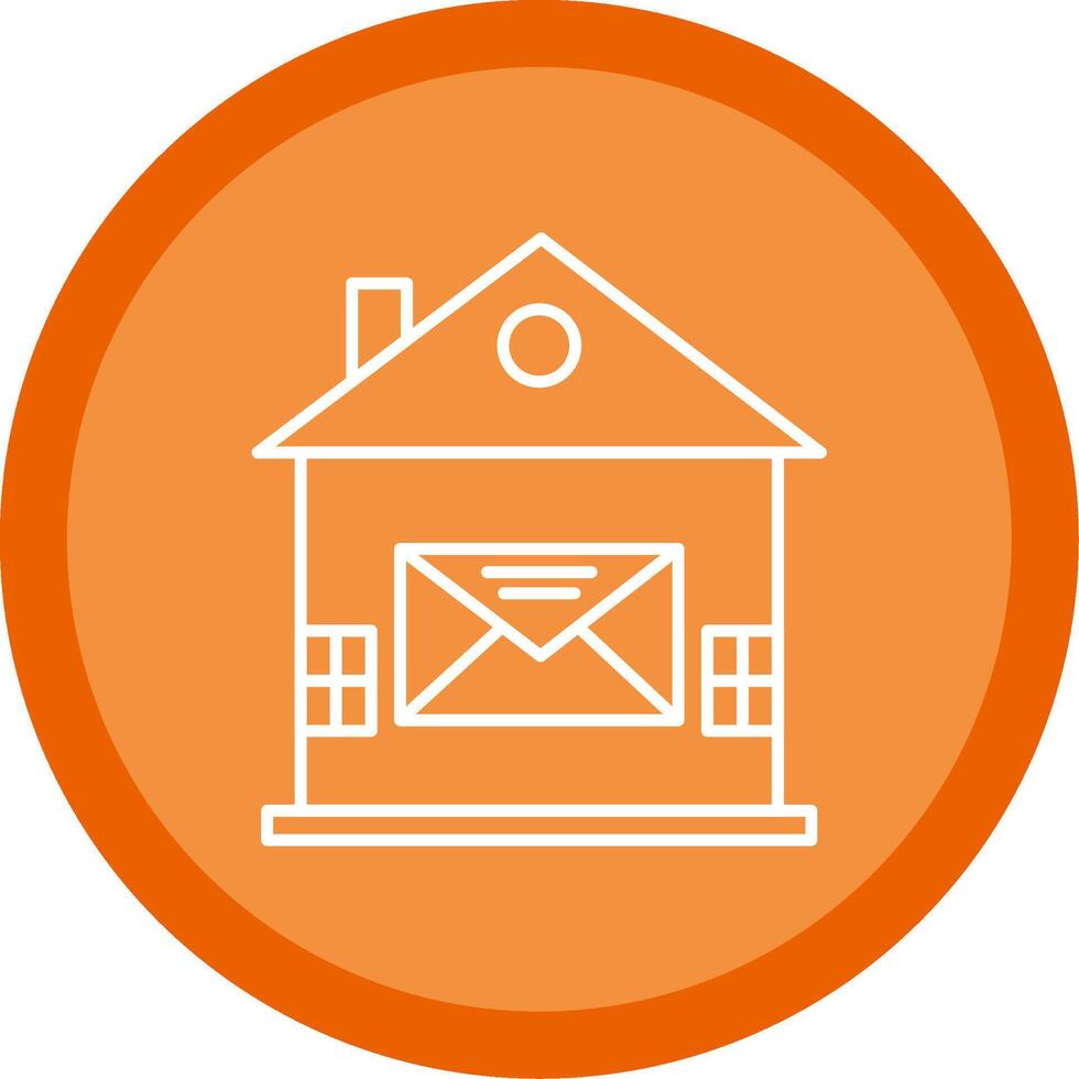 Haus Mail Linie multi Kreis Symbol vektor