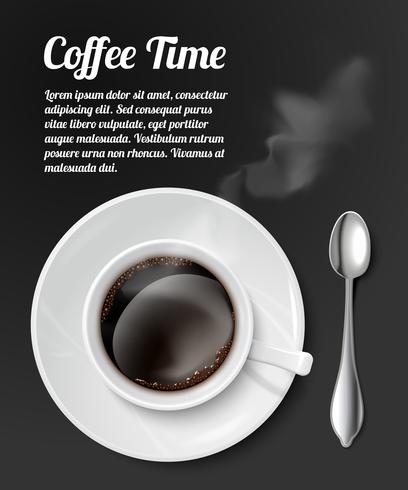 Mit realistischer Kaffeetasse drucken vektor