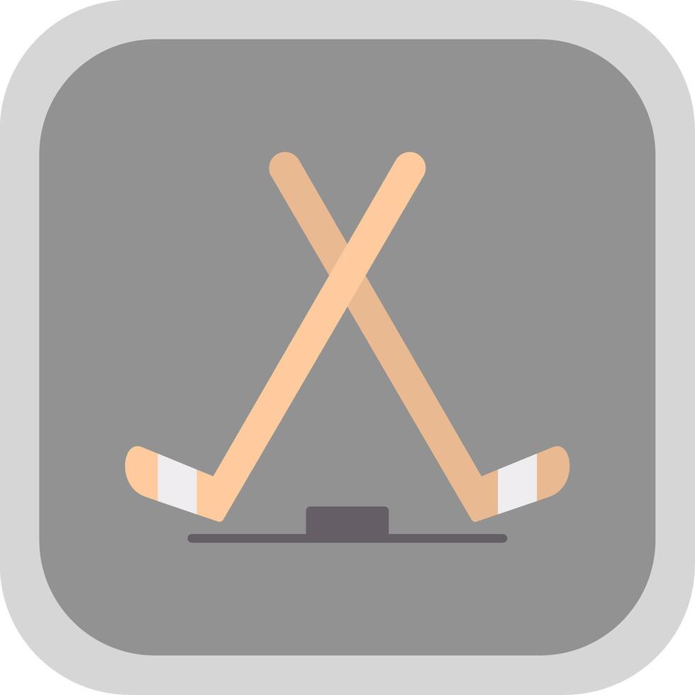 Eis Eishockey eben runden Ecke Symbol vektor