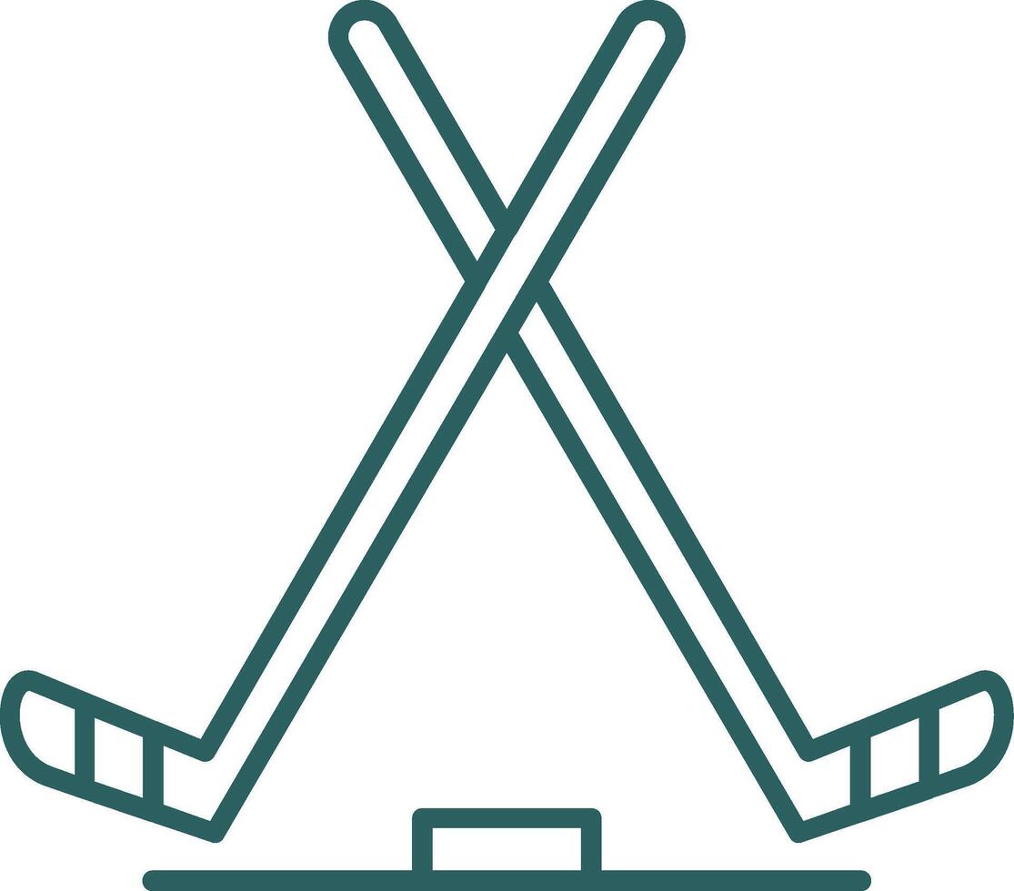 Eis Eishockey Linie Gradient runden Ecke Symbol vektor